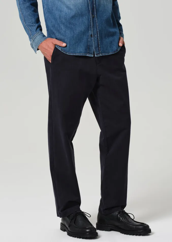 Men Pants Citizens Of Humanity Flat Front Chino In Navy