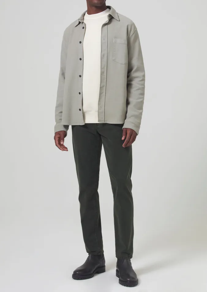 Men Pants Citizens Of Humanity London Tapered Slim Stretch Sateen In Field
