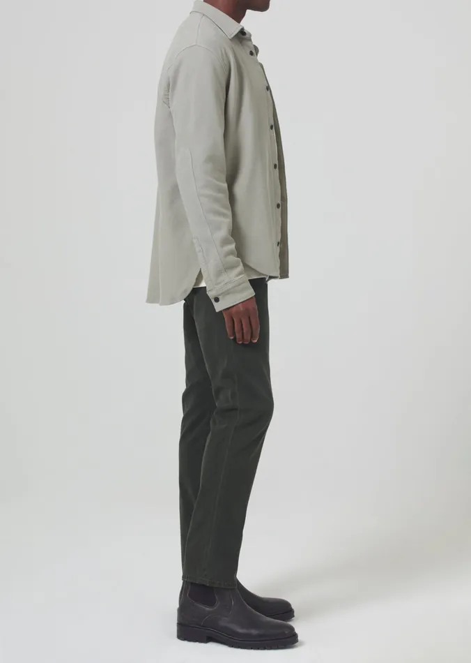 Men Pants Citizens Of Humanity London Tapered Slim Stretch Sateen In Field