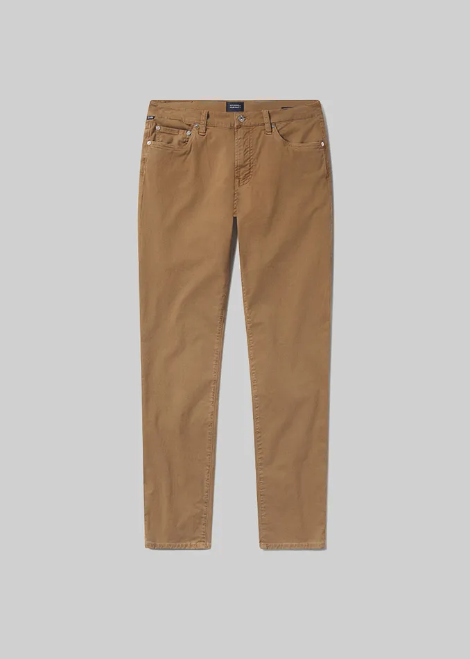 Men Pants Citizens Of Humanity London Tapered Slim Stretch Twill In Dark Khaki