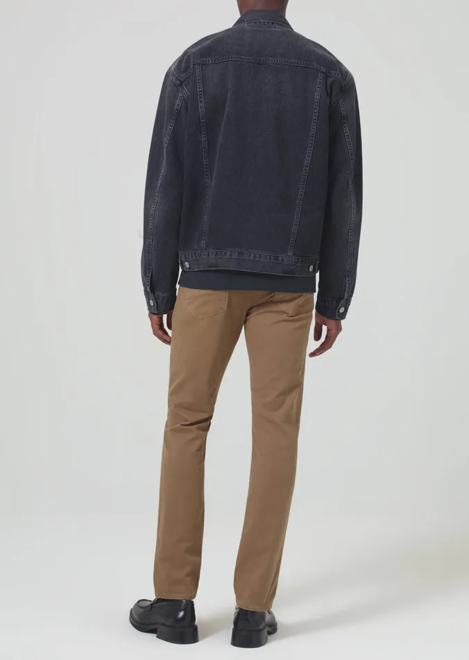 Men Pants Citizens Of Humanity London Tapered Slim Stretch Twill In Dark Khaki