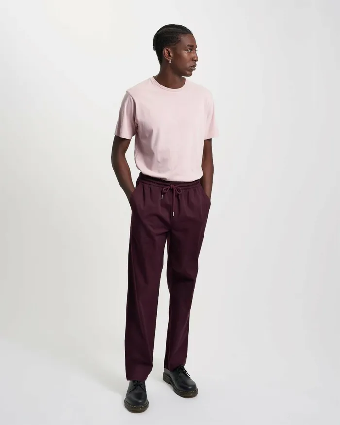 Men Pants Colorful Standard Organic Twill Pants Oxblood Red