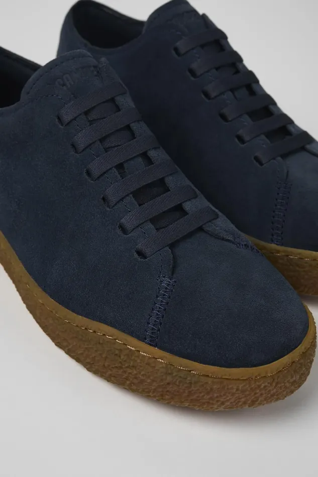 Men Peu Terreno Blue Nubuck Shoes Camper Sneakers