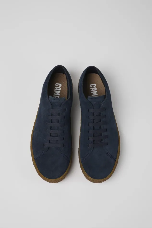 Men Peu Terreno Blue Nubuck Shoes Camper Sneakers Men Peu Terreno Blue Nubuck Shoes Camper Sneakers