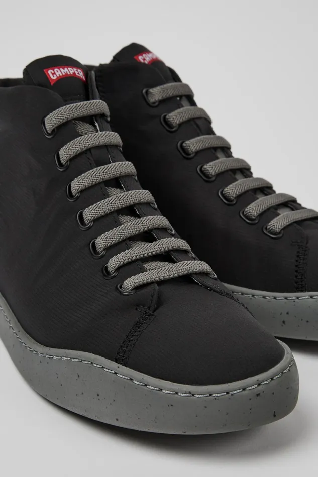 Men Peu Touring Black Recycled PET Sneaker Boots Camper Ankle Boots