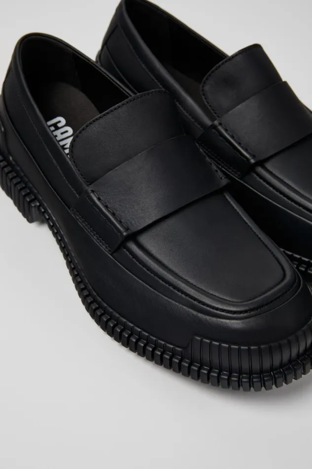 Men Pix Black Leather Mocasin Shoes Camper Formal Shoes