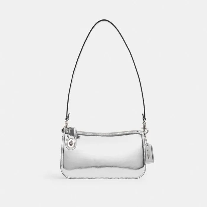 Men Pouches Coach Penn Shoulder Bag Silversilver
