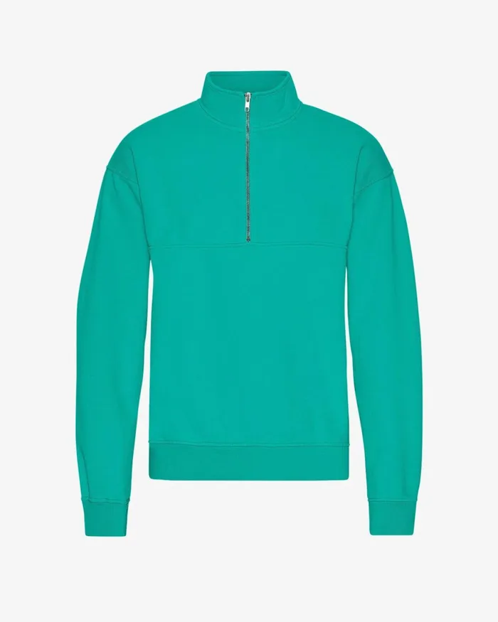 Men Quarter Zips Colorful Standard Organic Quarter Zip Tropical Sea