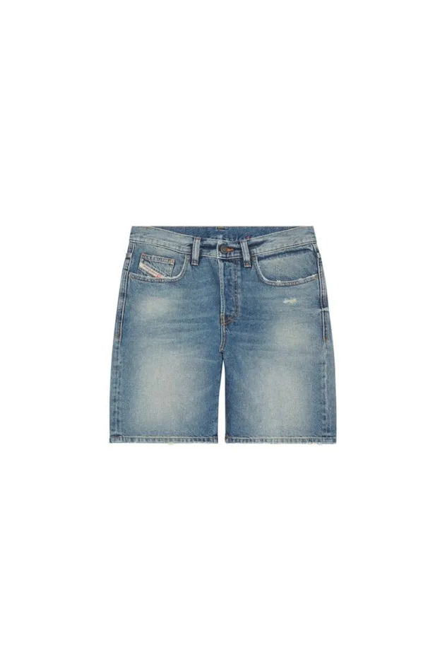Men RegularShort Medium Blue Diesel Trousers And Shorts Men RegularShort Medium Blue Diesel Trousers And Shorts