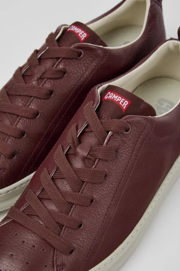 Men Runner Burgundy Leather Sneakers Camper Sneakers