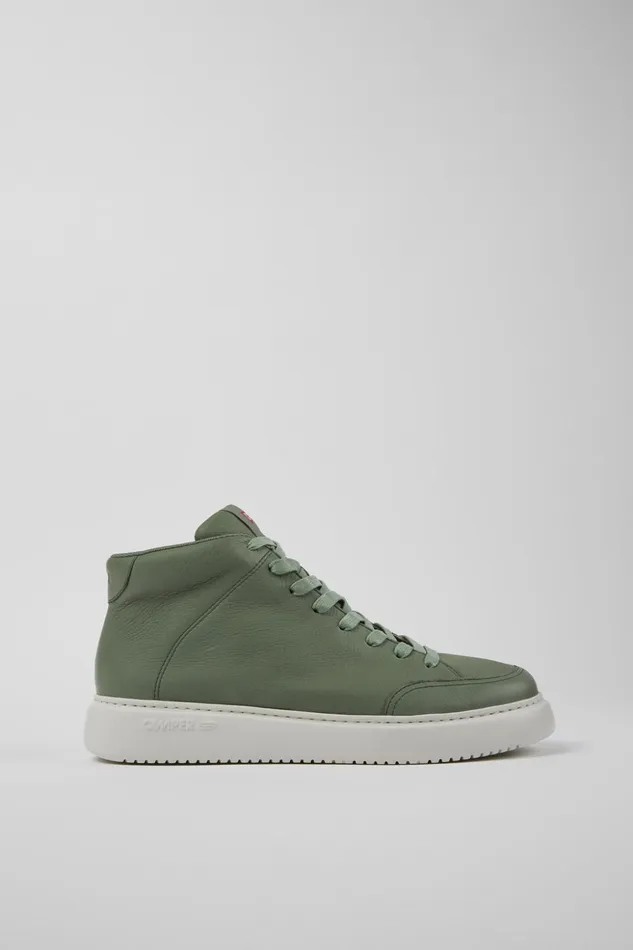 Men Runner K21 Green Leather Sneakers Camper Ankle Boots Men Runner K21 Green Leather Sneakers Camper Ankle Boots