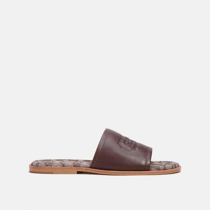 Men Sandals and Slides Coach Sandal With Signature Jacquard Maple