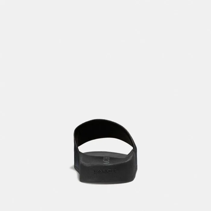 Men Sandals and Slides Coach Slide Charcoal Signature