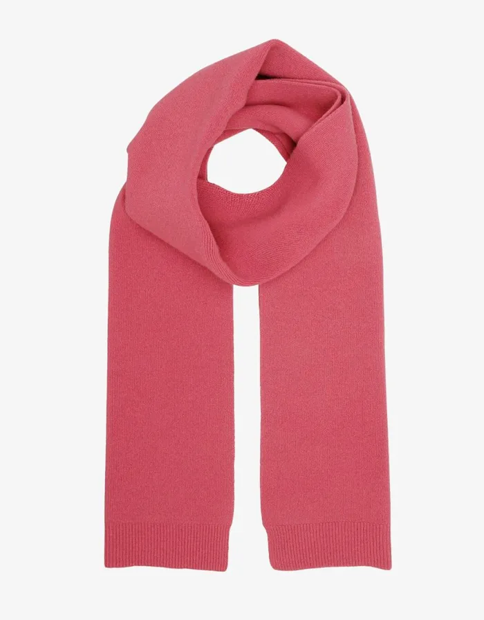 Men Scarves Colorful Standard Merino Wool Scarf Raspberry Pink