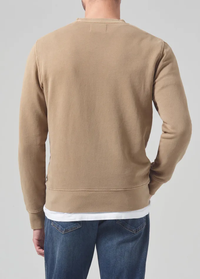 Men Shirts Citizens Of Humanity Vintage Crewneck Sweatshirt In Khaki Classic