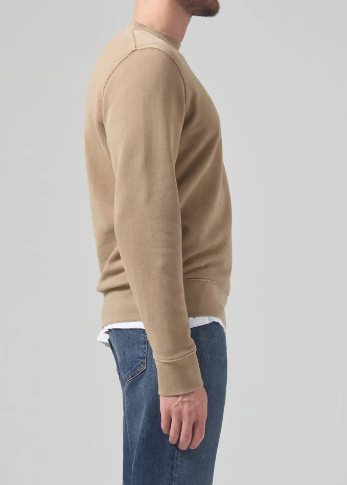 Men Shirts Citizens Of Humanity Vintage Crewneck Sweatshirt In Khaki Classic