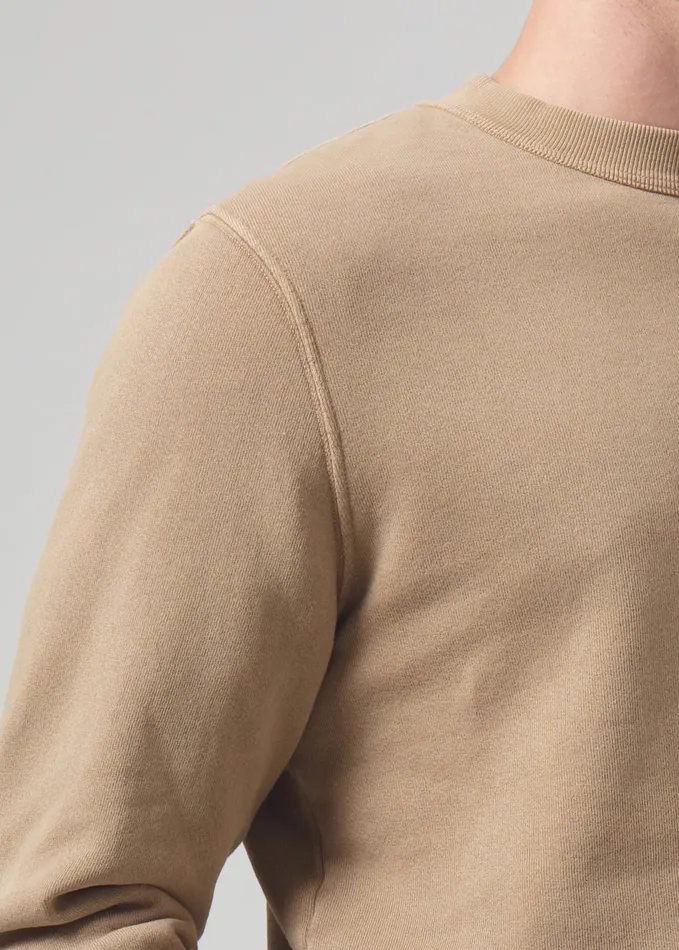 Men Shirts Citizens Of Humanity Vintage Crewneck Sweatshirt In Khaki Classic