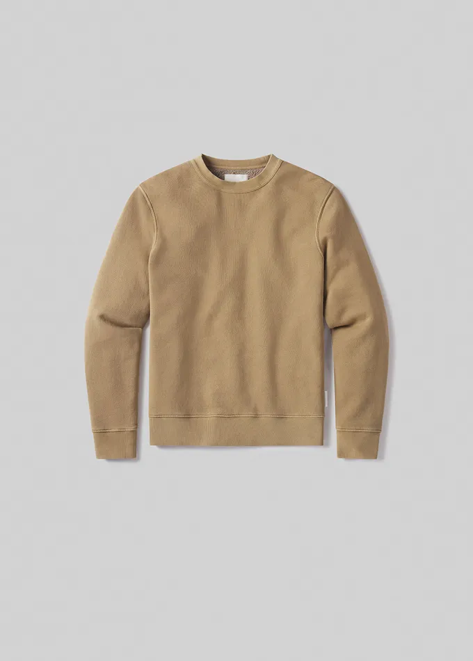 Men Shirts Citizens Of Humanity Vintage Crewneck Sweatshirt In Khaki Classic