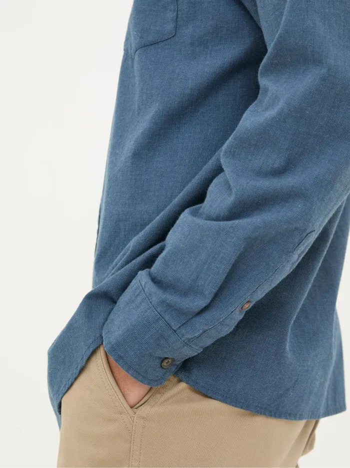 Men Shirts Fat Face Tadlow Blue Grandad Shirt