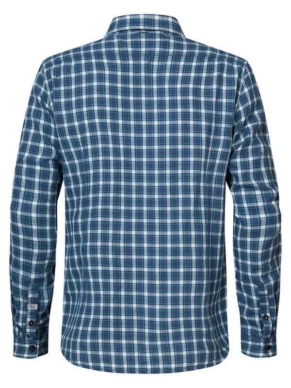Men Shirts Petrol Industries Checked Shirt Petrol Blue