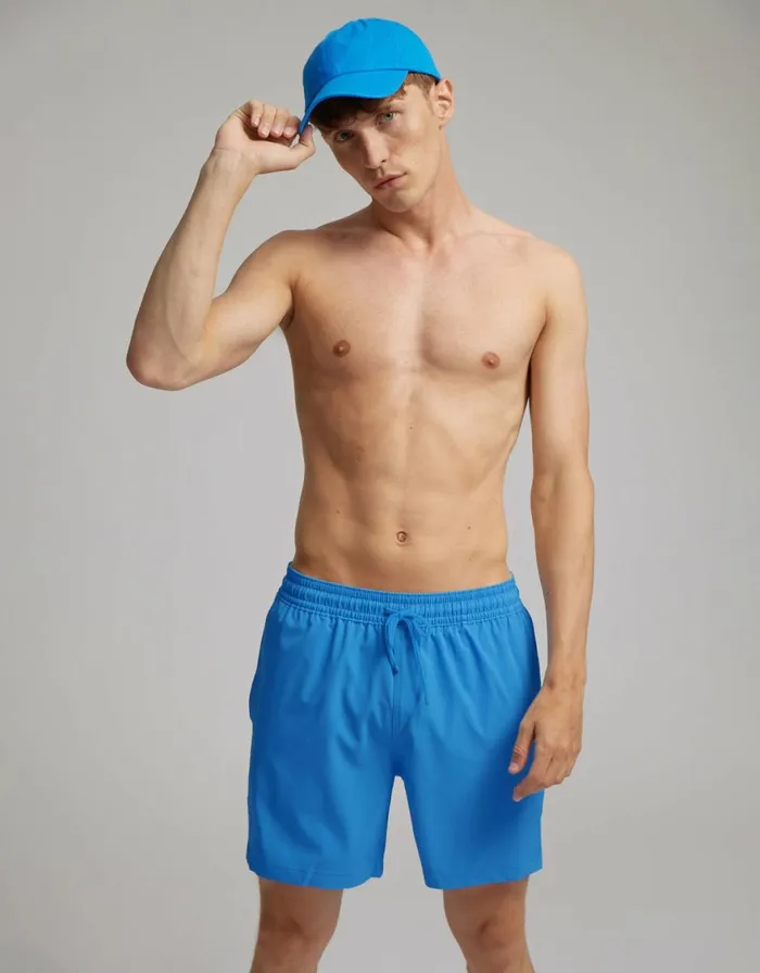 Men Shorts Colorful Standard Classic Swim Shorts Bright Coral