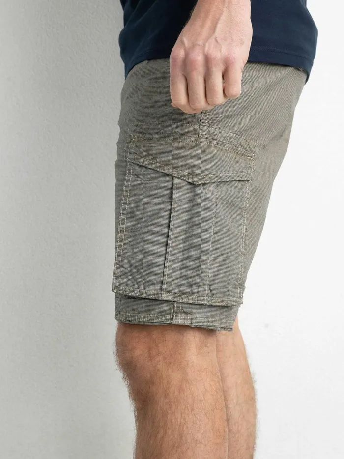 Men Shorts Petrol Industries Checked Cargo Shorts Wild Dessert