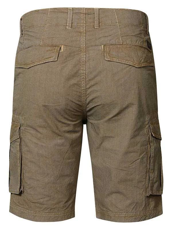 Men Shorts Petrol Industries Checked Cargo Shorts Wild Dessert