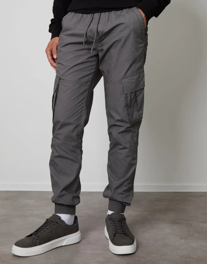 Men Slate Cargo Trousers Threadbare Cargo