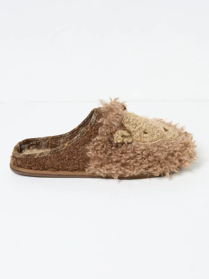 Men Slippers Fat Face Lionel Natural Lion Slippers