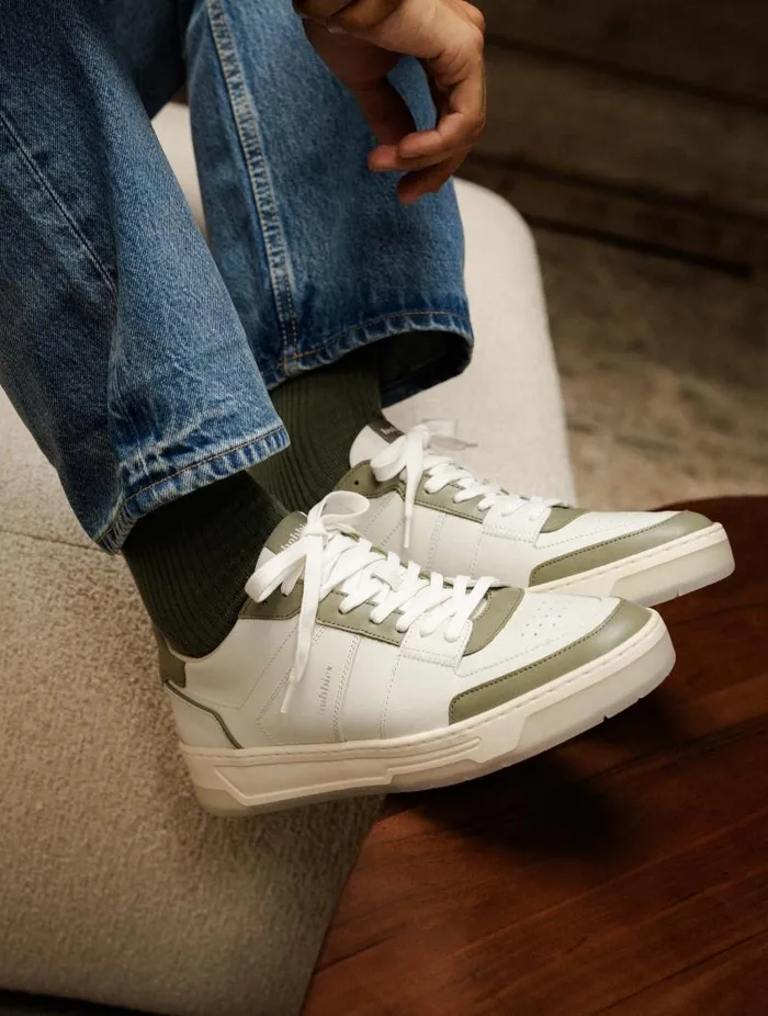 Men Sneakers Bobbies Cyrus Off White and Rosemary Men Sneakers Bobbies Cyrus Off White and Rosemary
