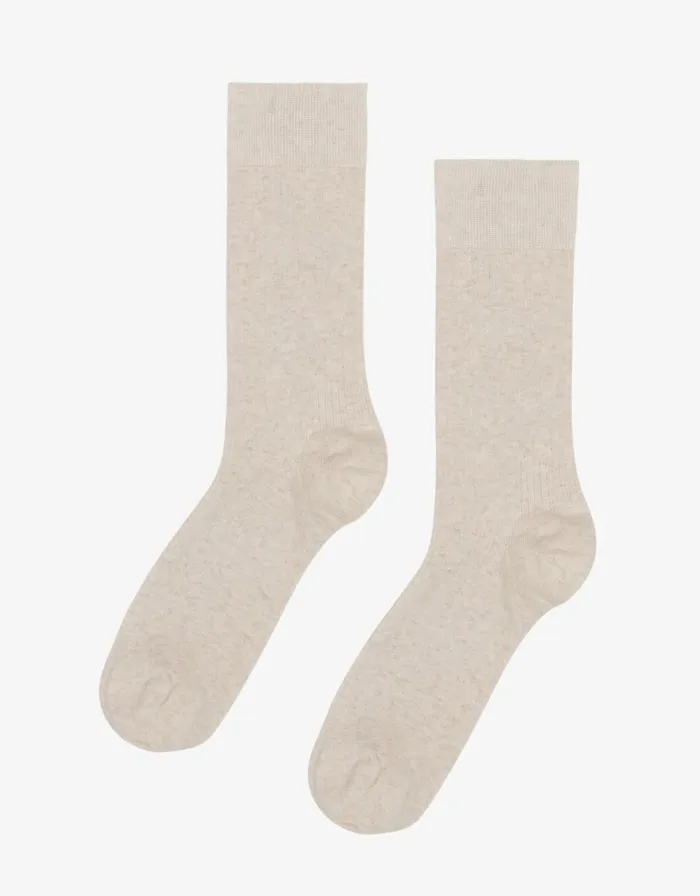 Men Socks and Colorful Standard Classic Organic Sock Ivory White