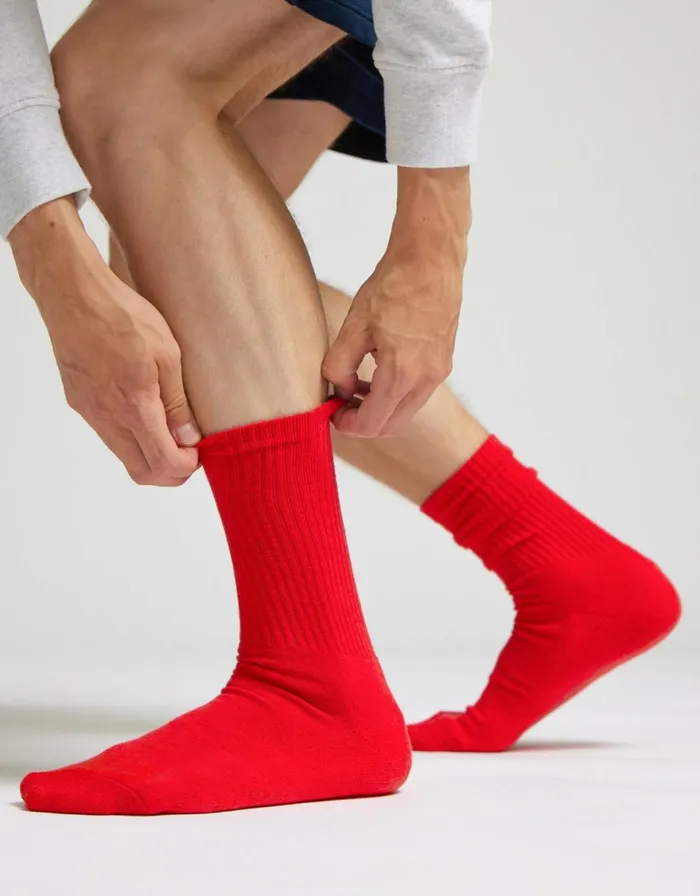 Men Socks and Colorful Standard Organic Active Sock Light Aqua