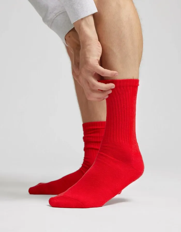 Men Socks and Colorful Standard Organic Active Sock Light Aqua