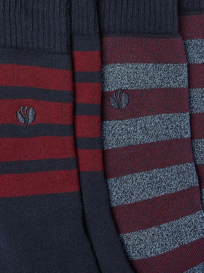 Men Socks Fat Face Blue Navy Thermal Stripe Socks 2 Pack Men Socks Fat Face Blue Navy Thermal Stripe Socks 2 Pack
