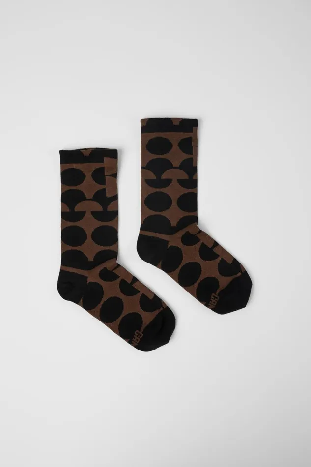 Men Sox Socks Brown And Black Socks Camper Socks