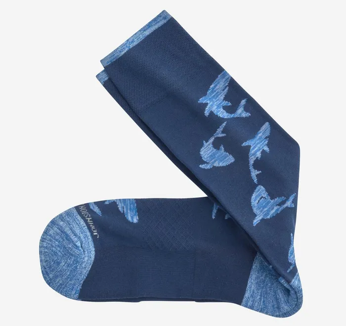Men Space Dye Socks Blue Shark JohnstonandMurphy Socks