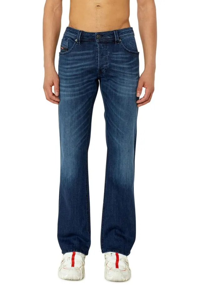 Men Straight Jeans 1985 Larkee E195w Dark Blue Diesel Straight Men Straight Jeans 1985 Larkee E195w Dark Blue Diesel Straight