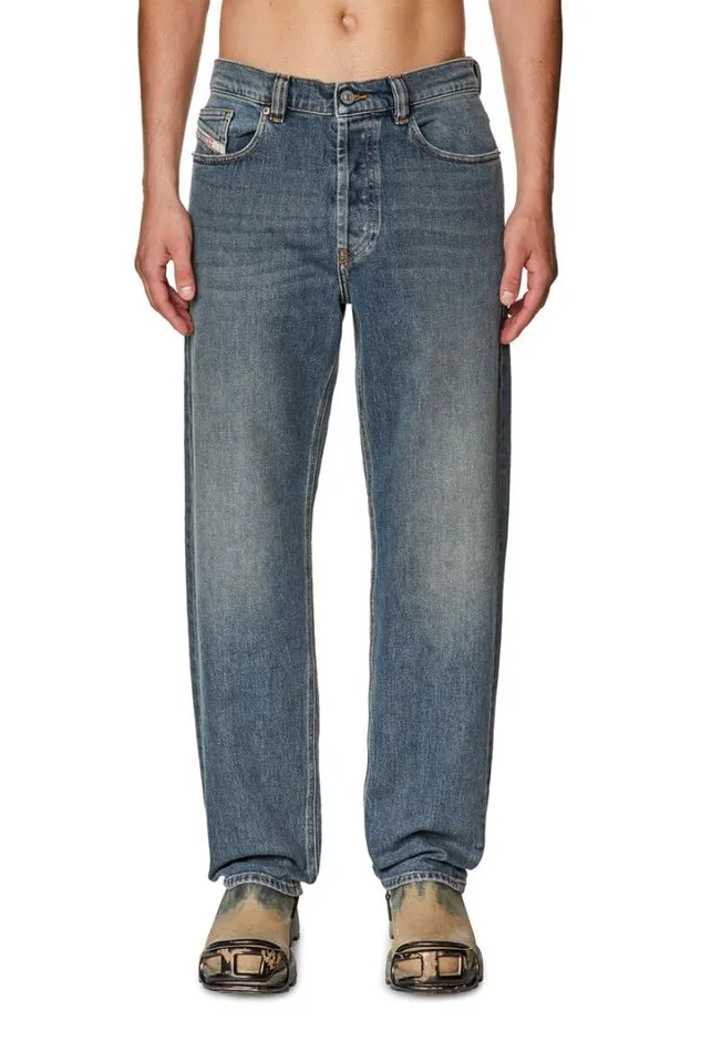 Men Straight Jeans 2010 DMacs 09f74 Medium Blue Diesel Straight Men Straight Jeans 2010 DMacs 09f74 Medium Blue Diesel Straight