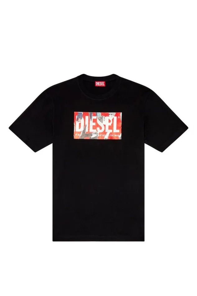 Men TJustL13 Black Diesel Tshirts Men TJustL13 Black Diesel Tshirts