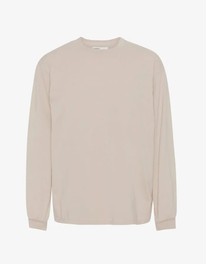 Men TShirts Colorful Standard Oversized Organic LS TShirt Ivory White