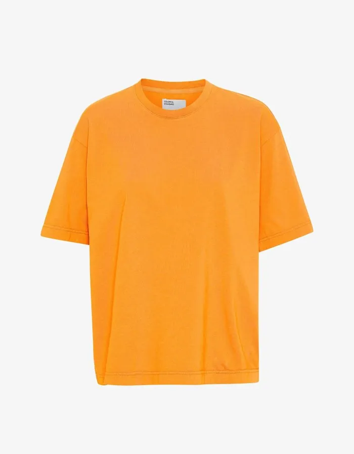 Men TShirts Colorful Standard Oversized Organic TShirt Sunny Orange