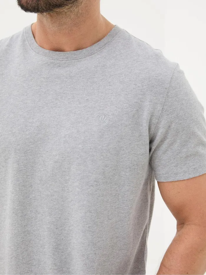Men TShirts Fat Face Lulworth Grey 100 Cotton Organic Crew TShirt