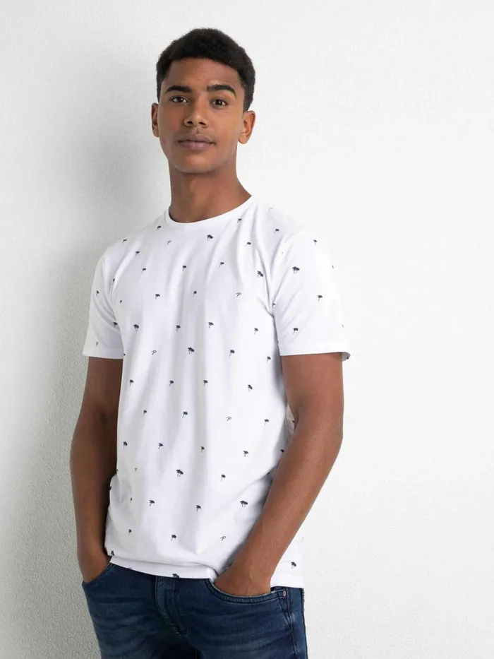 Men TShirts Petrol Industries Summery TShirt Bright White