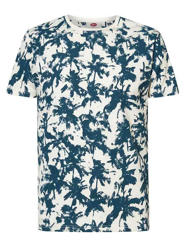 Men TShirts Petrol Industries TShirt With AllOver Print Sky White