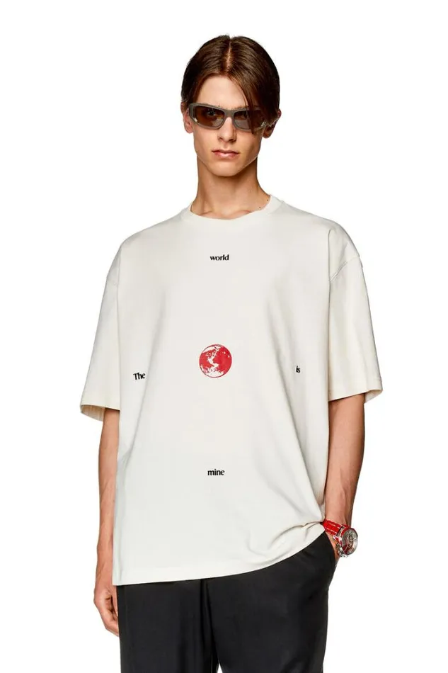 Men TWashL9 White Diesel Tshirts Men TWashL9 White Diesel Tshirts