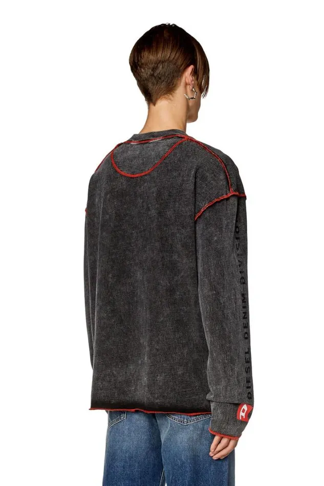 Men TWeekLs Dark Grey Diesel Tshirts Men TWeekLs Dark Grey Diesel Tshirts
