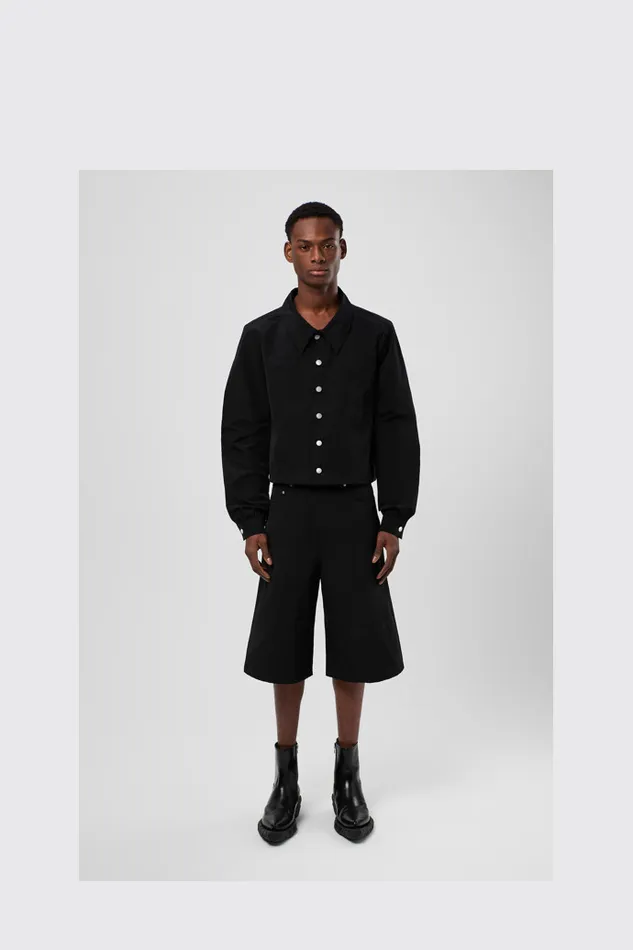 Men Tech Shorts Black CottonNylon Shorts Camper TrousersandShorts Men Tech Shorts Black CottonNylon Shorts Camper TrousersandShorts
