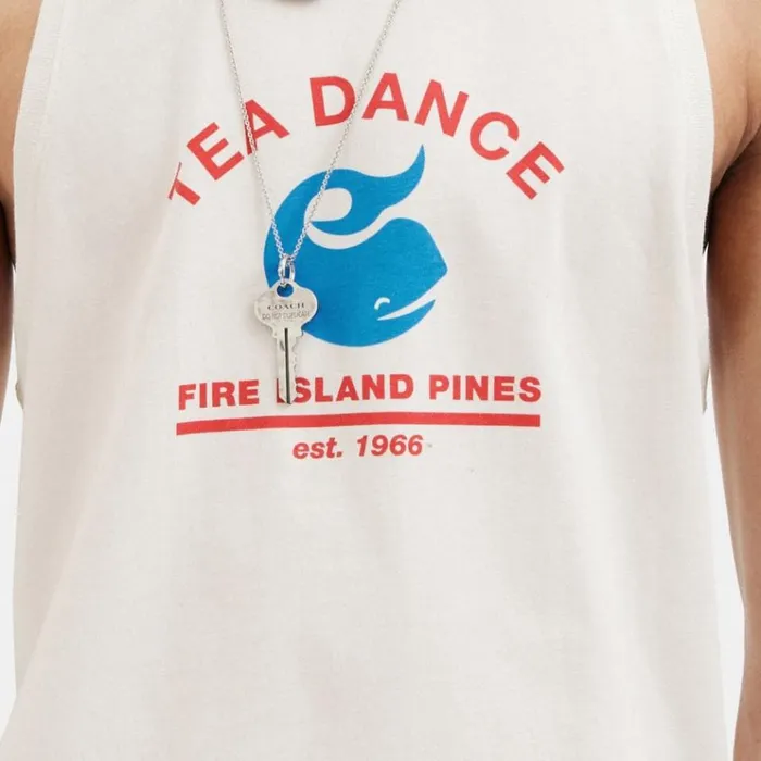 Men Tops and Bottoms Coach Tank Top With Tea Dance Graphic Cream Multi