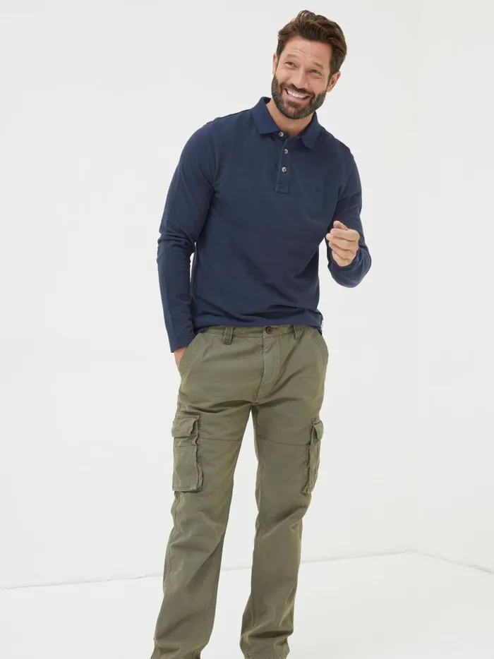 Men Trousers and Chinos Fat Face Breakyard Green Cargo Trousers