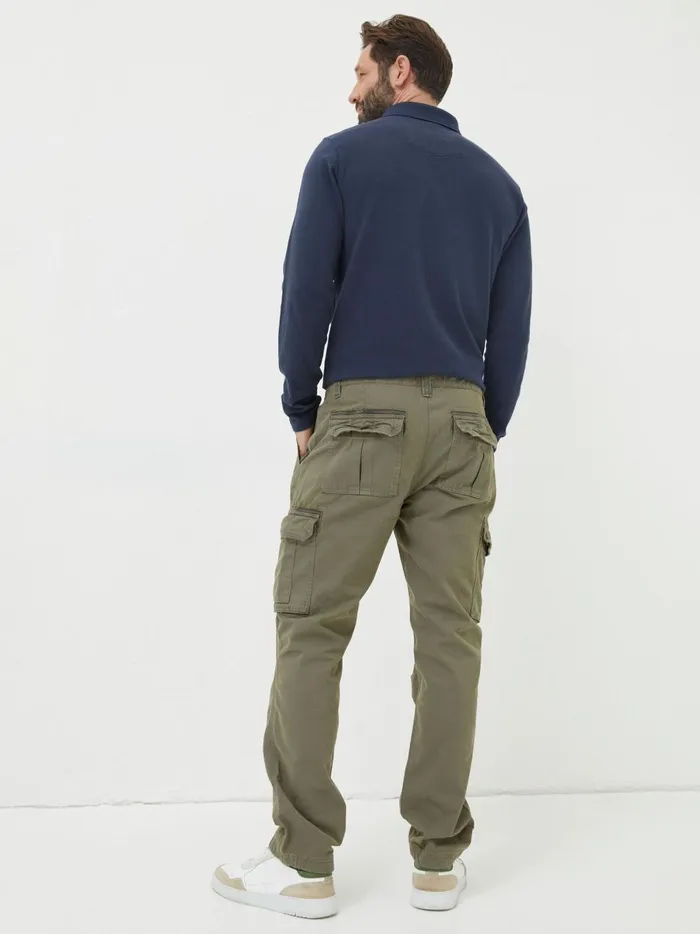 Men Trousers and Chinos Fat Face Breakyard Green Cargo Trousers